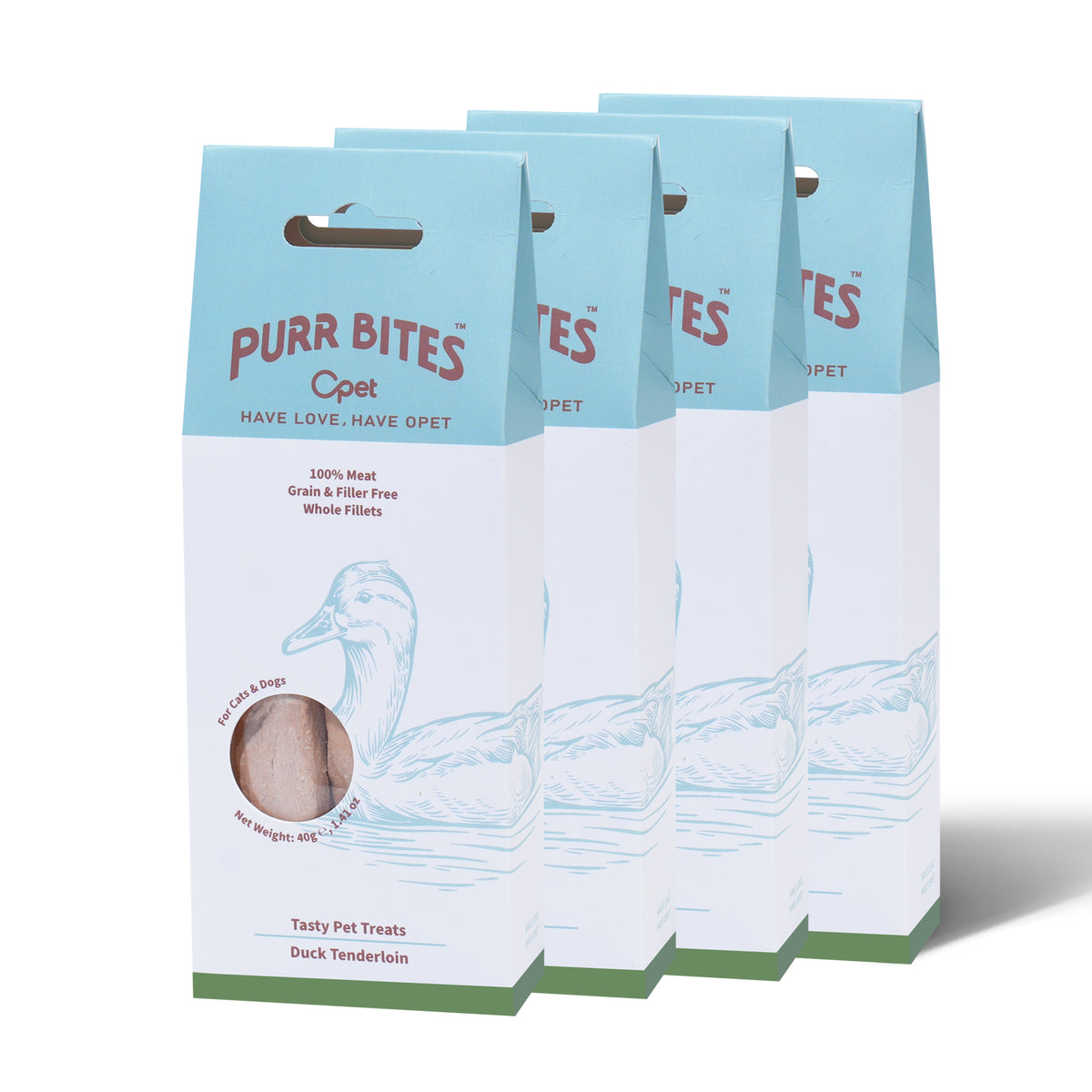 OPET Purr Bites Freeze Dried Cat Treats (Duck Breast Whole Fillets, 40g)