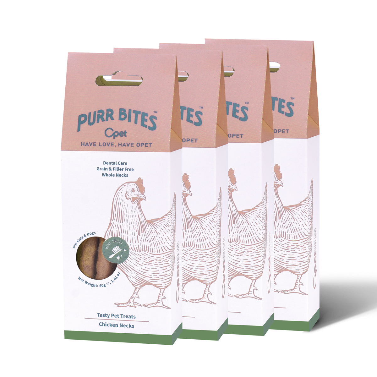 OPET Purr Bites Freeze Dried Cat Treats (Chicken Neck, 40g)