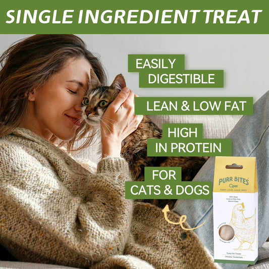 OPET Purr Bites Freeze Dried Cat Treats (Chicken Breast Whole Fillets, 40g)