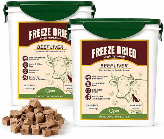 OPET Freeze Dried Beef Liver Treats for Dogs & Cats