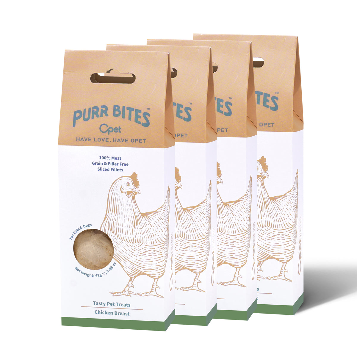 OPET Purr Bites Freeze Dried Cat Treats (Chicken Breast Fillets, 42g)