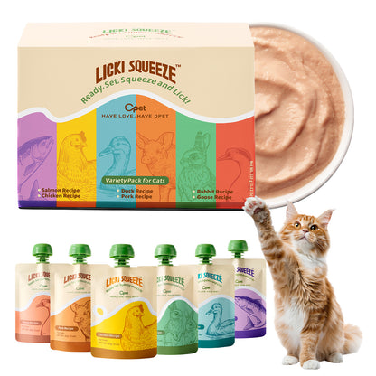 OPET Licki Squeeze Pate Wet Cat Food Lickable Bisque Treats