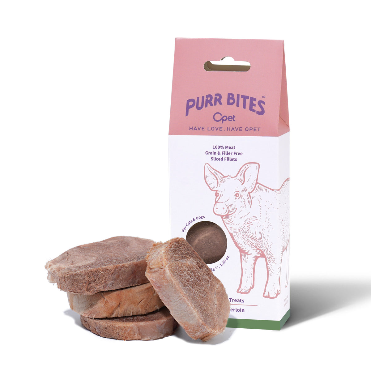 OPET Purr Bites Freeze Dried Cat Treats (Pork, 42 g)