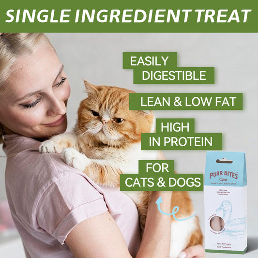 OPET Purr Bites Freeze Dried Cat Treats (Duck Breast Whole Fillets, 40g)
