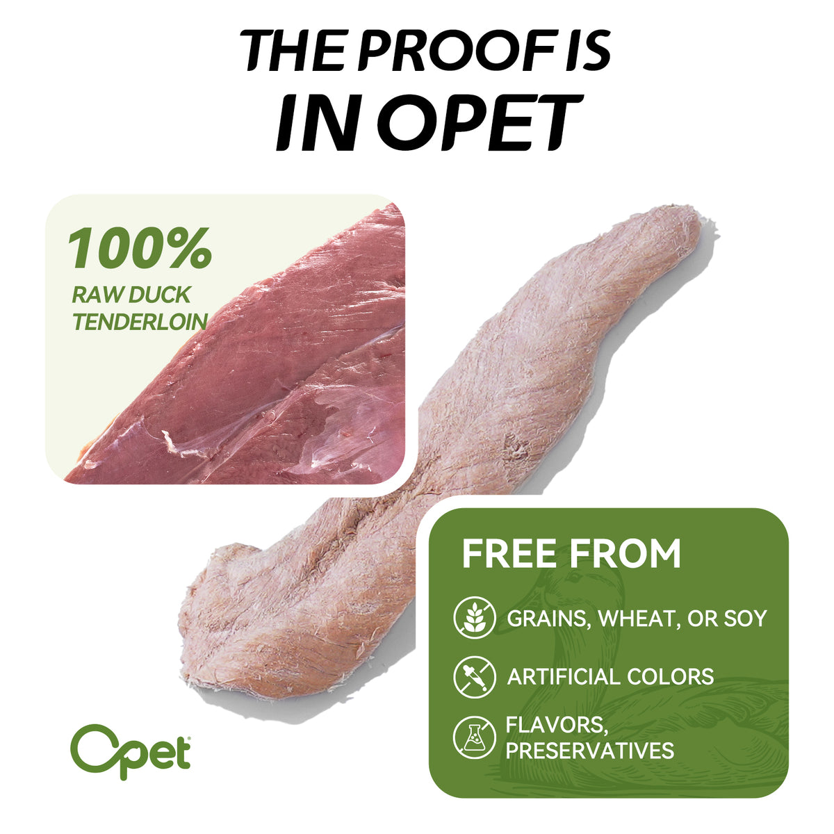 OPET Purr Bites Freeze Dried Cat Treats (Duck Breast Whole Fillets, 40g)