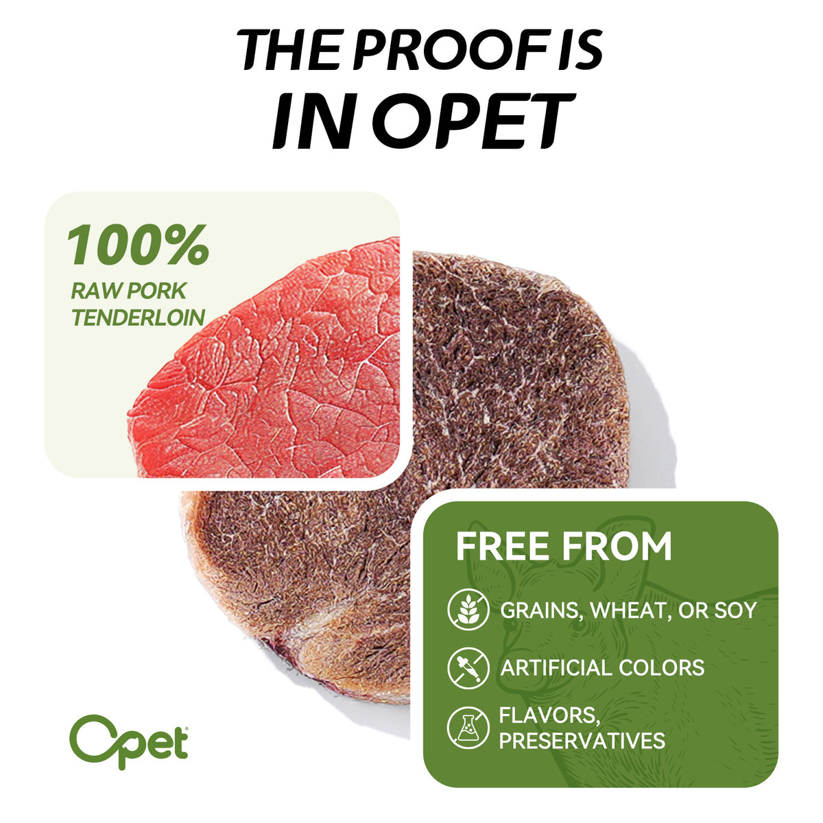 OPET Purr Bites Freeze Dried Cat Treats (Pork, 42 g)