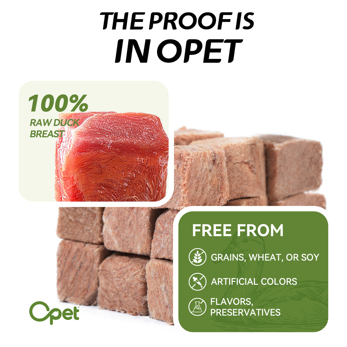 OPET Purr Bites Freeze Dried Cat Treats (Duck, 45g)