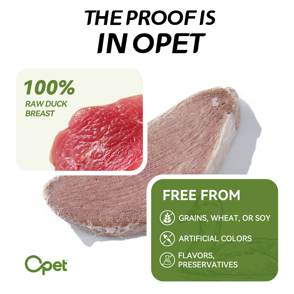 OPET Purr Bites Freeze Dried Cat Treats (Duck Breast Sliced, 42g)
