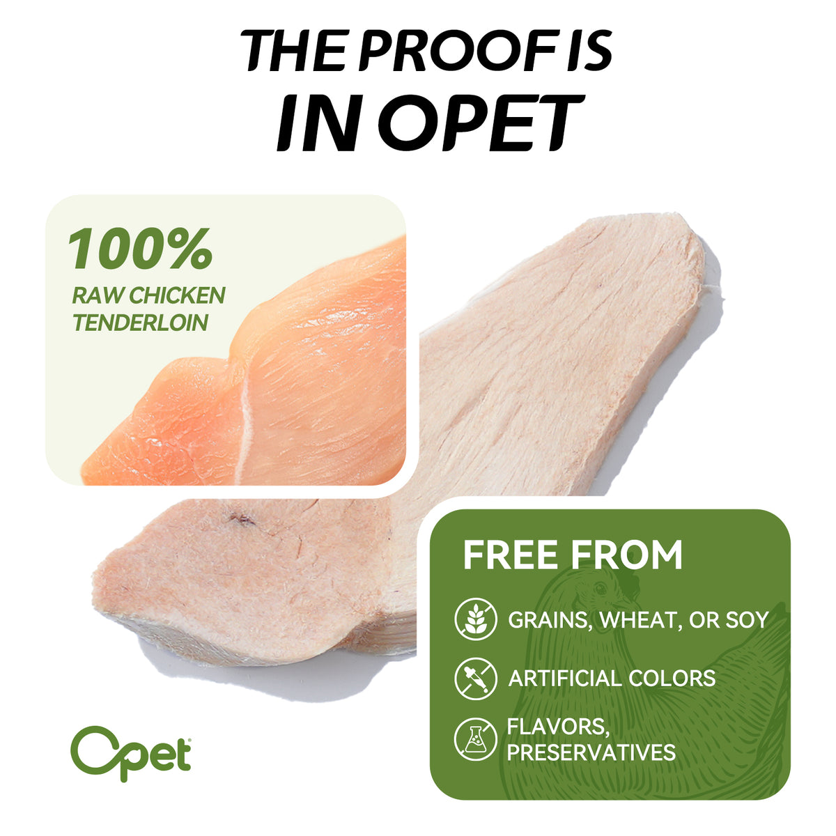OPET Purr Bites Freeze Dried Cat Treats (Chicken Breast Fillets, 42g)