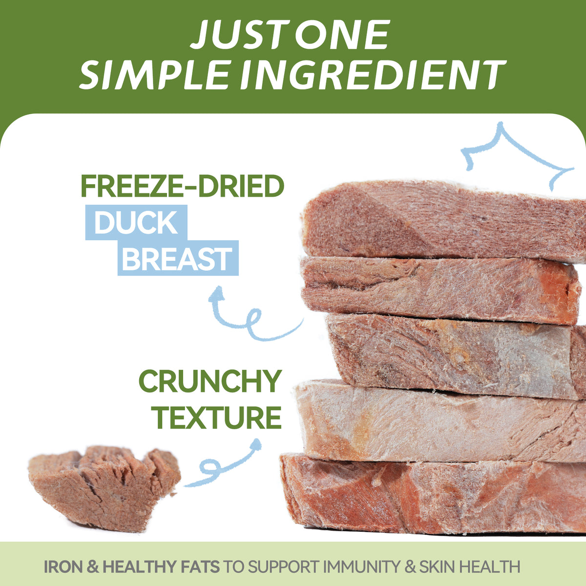 OPET Purr Bites Freeze Dried Cat Treats (Duck Breast Sliced, 42g)