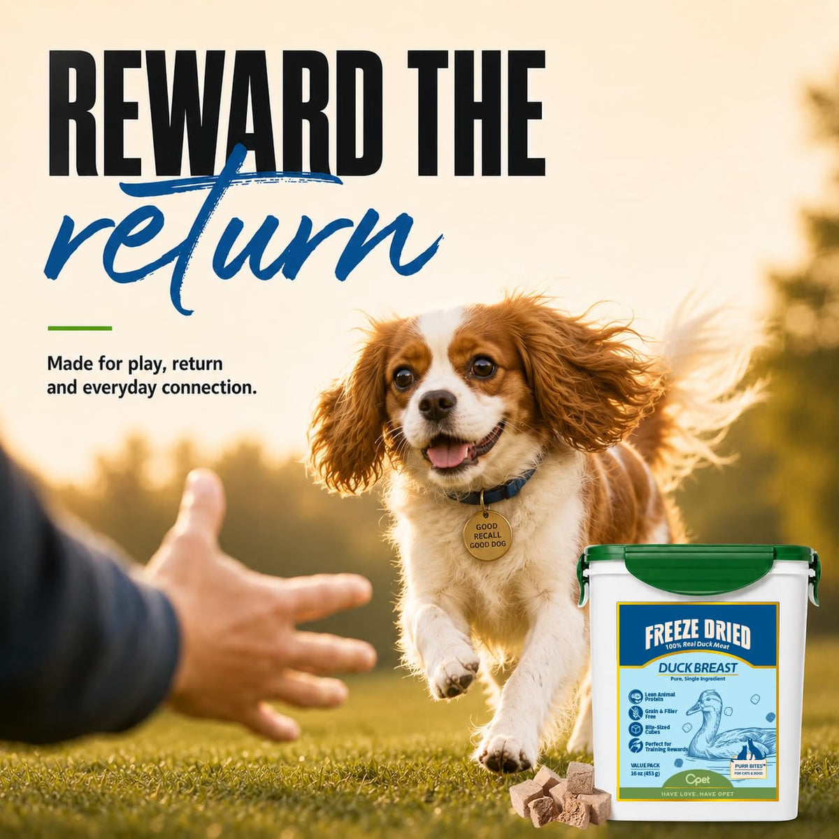 OPET Freeze Dried Duck Treats Treats for Dogs & Cats