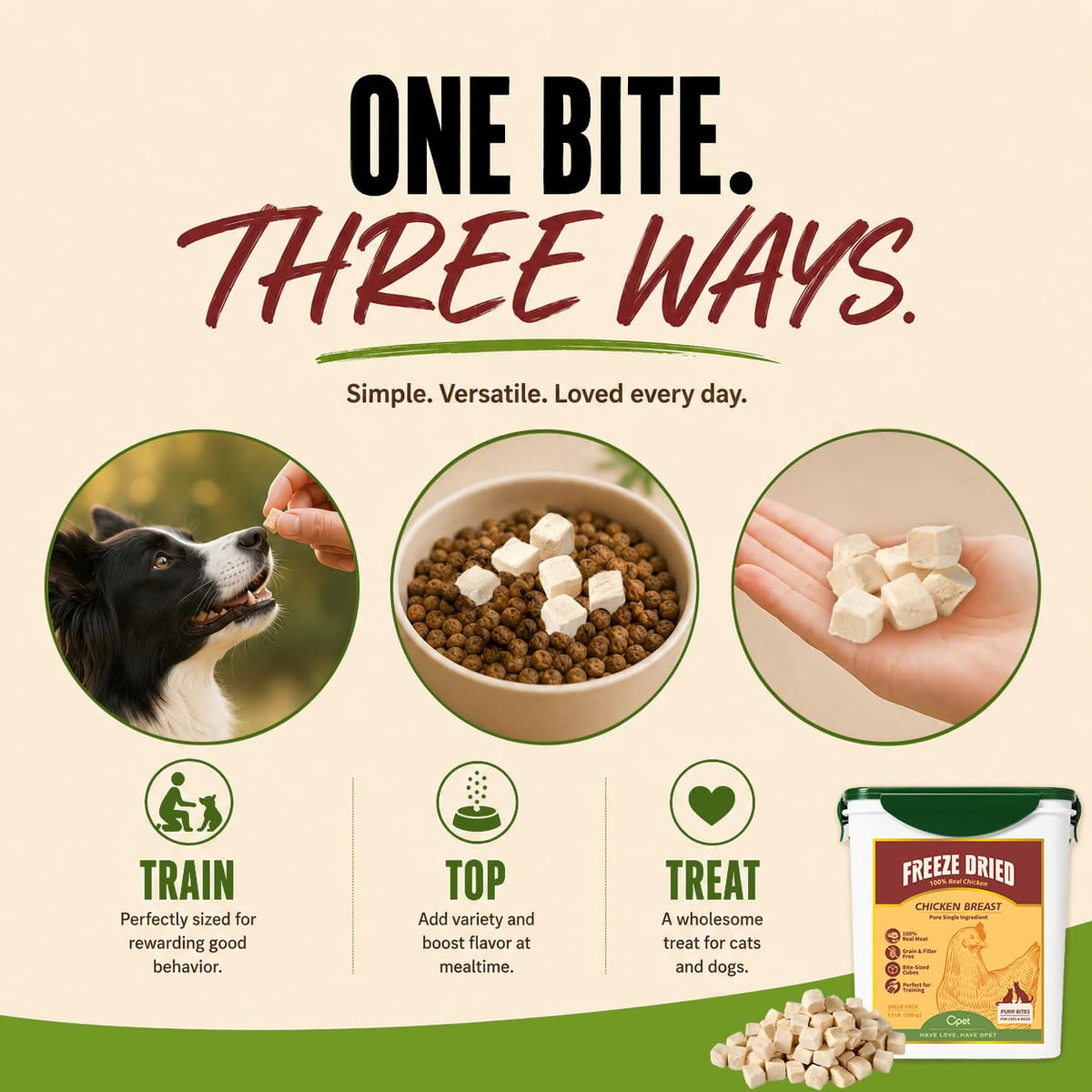 OPET Freeze Dried Chicken Treats for Dogs & Cats