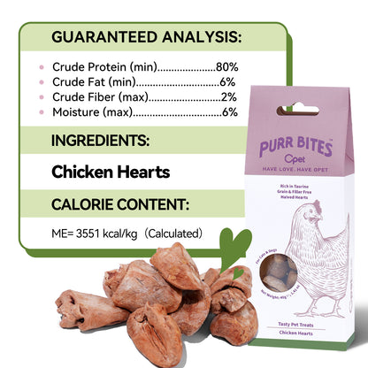 OPET Purr Bites Freeze Dried Cat Treats (Chicken Heart, 40g)