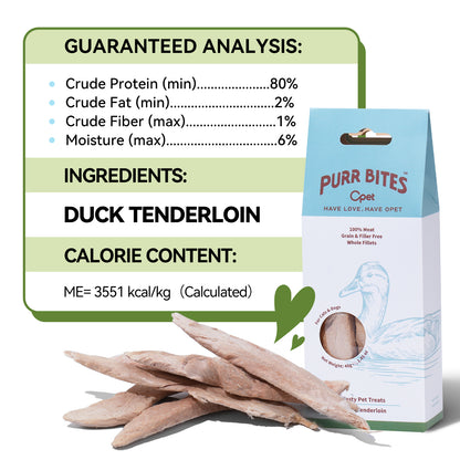 OPET Purr Bites Freeze Dried Cat Treats (Duck Breast Whole Fillets, 40g)